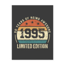 Presente de 30º Aniversário Retrô Vintage 1995