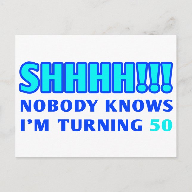 Cartão Postal Presente de 50 anos (Frente)