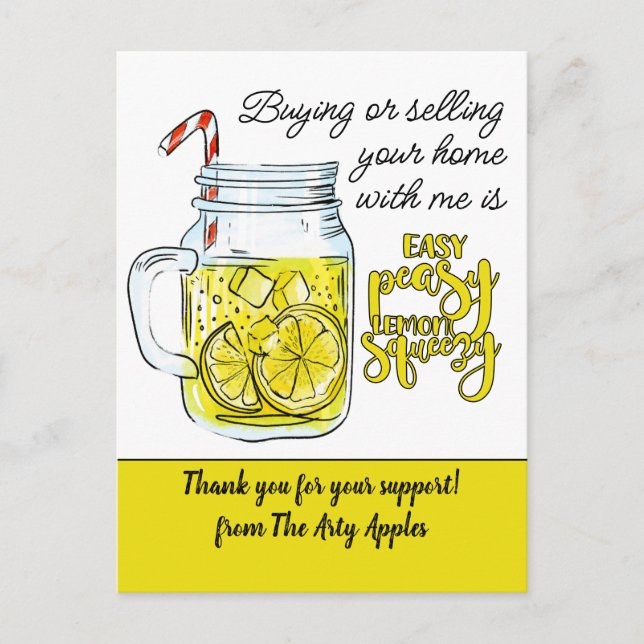 Cartão Postal presente de agradecimento ao pessoal voluntário in (Frente)