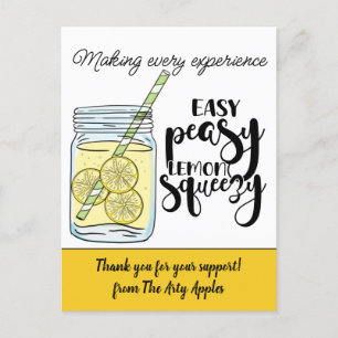 Cartão Postal presente de agradecimento ao pessoal voluntário in