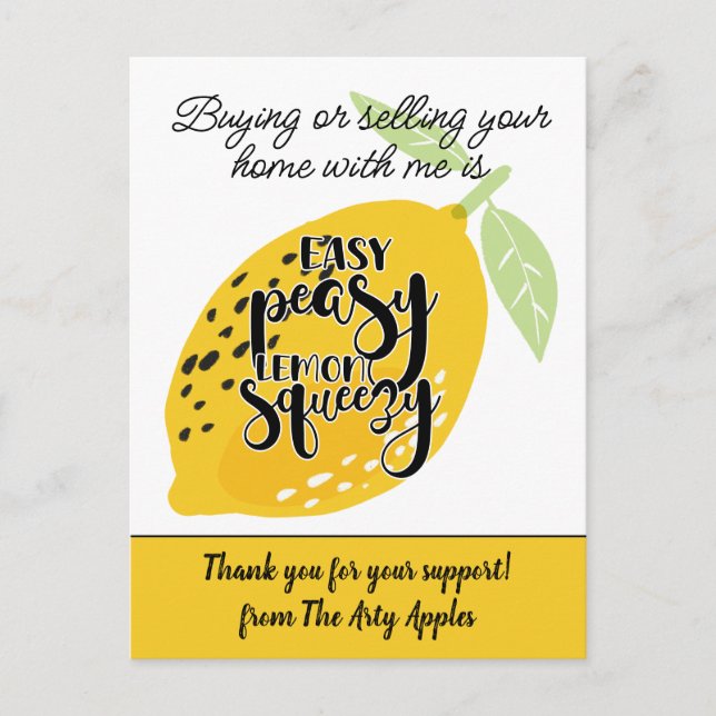 Cartão Postal presente de agradecimento marketing de voluntário  (Frente)