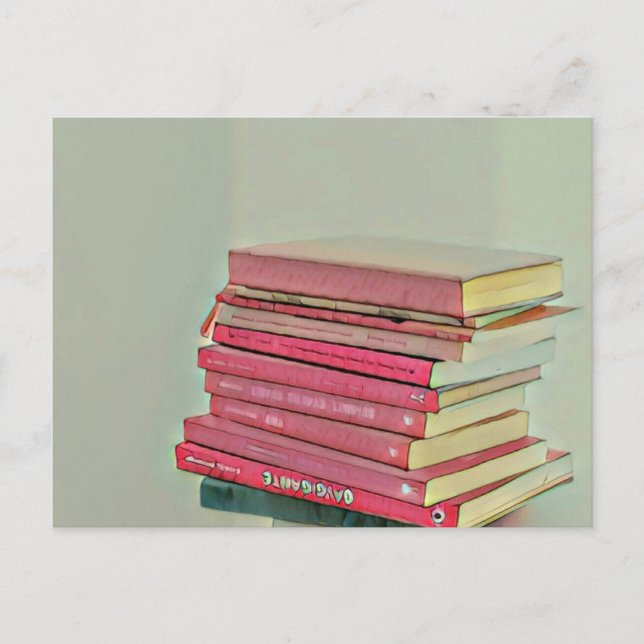 Cartão Postal presente de amante de livros legal (Frente)