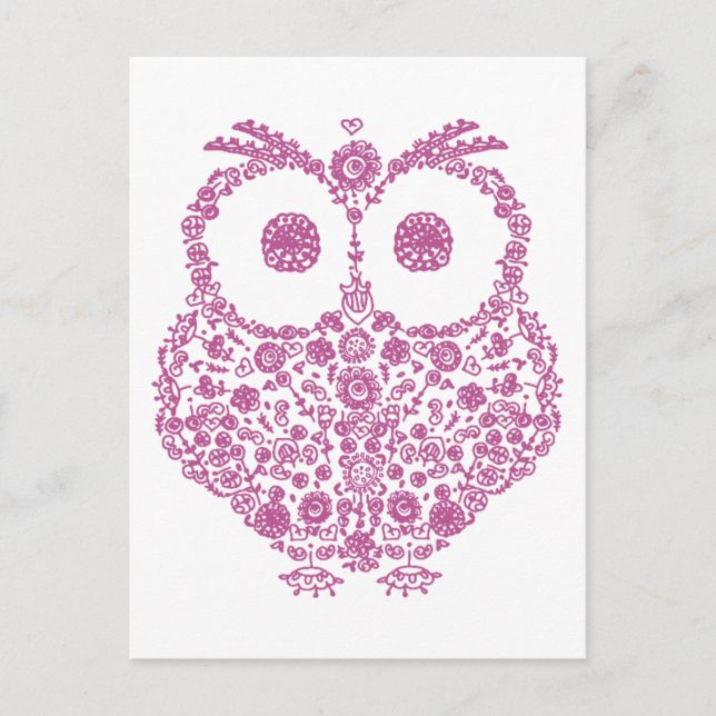 CARTÃO POSTAL PRESENTE DE AMANTES DE OWL CUTA (Frente)