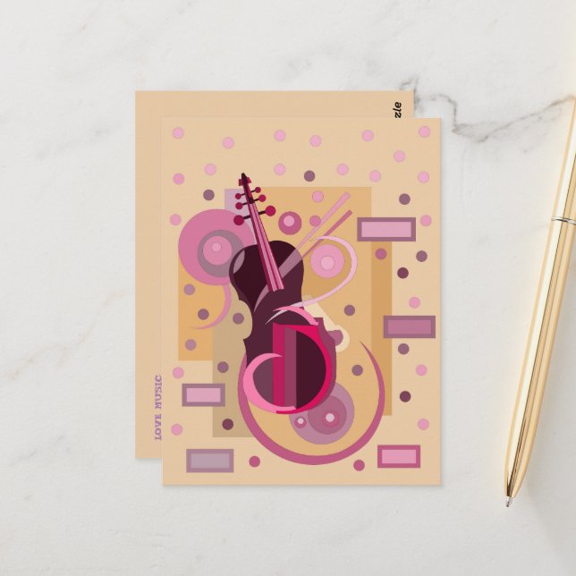 CARTÃO POSTAL PRESENTE DE AMOR DE MÚSICA (Frente/Verso In Situ)