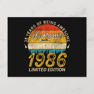 Cartão Postal Presente de Aniversário de 39 Anos Retro Incrível 