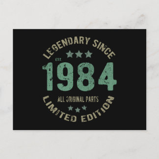 Cartão Postal Presente de Aniversário de 41 Anos 1984 Lenda Pres