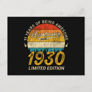 Cartão Postal Presente de Aniversário de 95 Anos Retro Incrível 