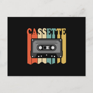Cartão Postal Presente de aniversário de cassete retrô Vintage 1