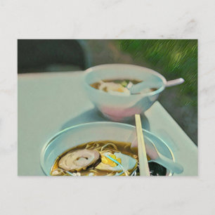 Cartão Postal Presente de aniversário de Ramen
