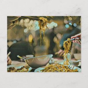 Cartão Postal Presente de aniversário de Ramen