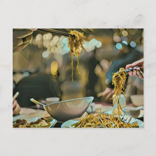 Cartão Postal Presente de aniversário de Ramen (Frente)