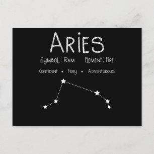 Cartão Postal Presente de Aniversário do Signo Aries Horóscopo A