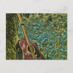 Cartão Postal Presente de aniversário para guitarrista