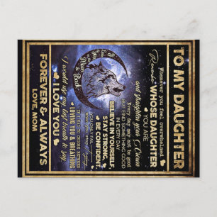 Cartão Postal Presente de Aniversário para Minha Filha Loba, Pre