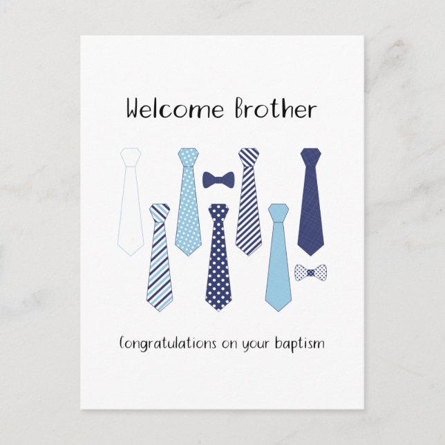 Cartão Postal Presente de batismo para o irmão do JW Postcard (Frente)