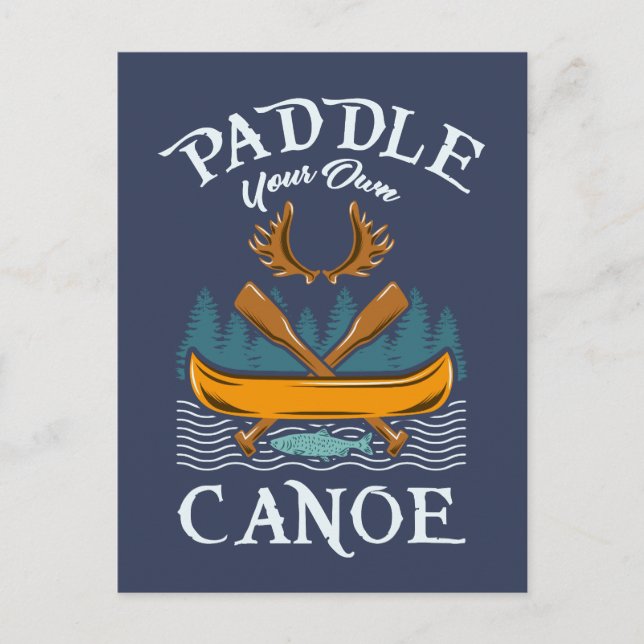 Cartão Postal Presente de canoagem caiaque (Frente)