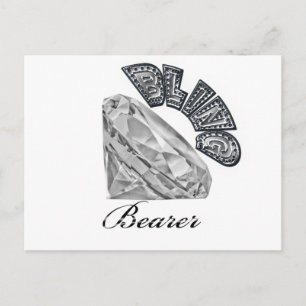 Cartão Postal Presente de Casamento Bling Bearer