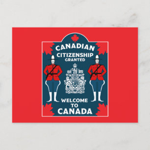 Cartão Postal Presente de celebração de cidadania canadense