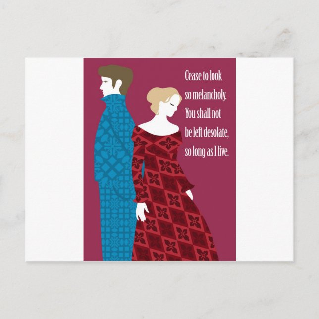 Cartão Postal Presente de Charlotte Bronte "Jane Eire" com (Frente)