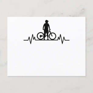 Cartão Postal Presente de Ciclismo de Montanha Mountainbike Hear