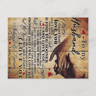 Cartão Postal Presente de Citações de Amor Presente para o Meu
