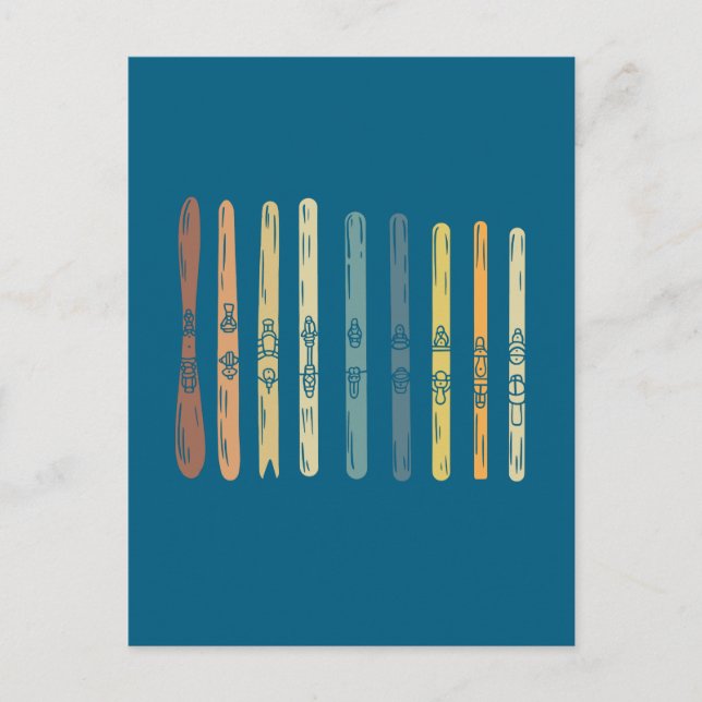 Cartão Postal Presente de Conselhos de Esqui (Frente)