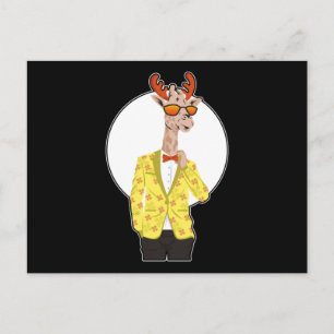 Cartão Postal Presente de design de Girafas Fofas Safari Animal 