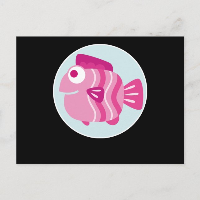 Cartão Postal Presente de Design de Oceano de Peixe Baleia Nataç (Frente)