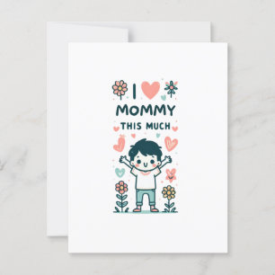 Cartão Postal Presente de dia de as mães Eu Adoro Mamães Assim
