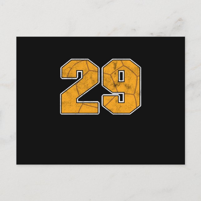 Cartão Postal Presente de Esportes Celebração de 29º Aniversário (Frente)