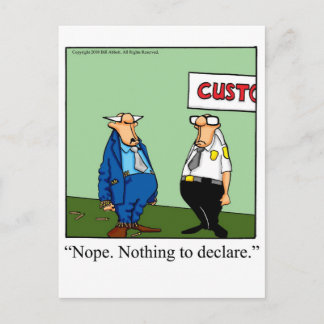 Cartão Postal Presente de excelente com senso de humor!