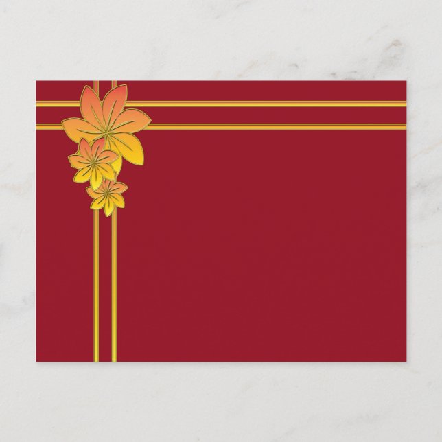 Cartão Postal Presente de Flor (Frente)