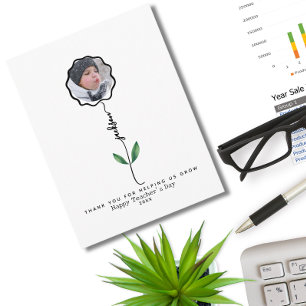 Cartão Postal Presente de foto personalizado de agradecimento ao