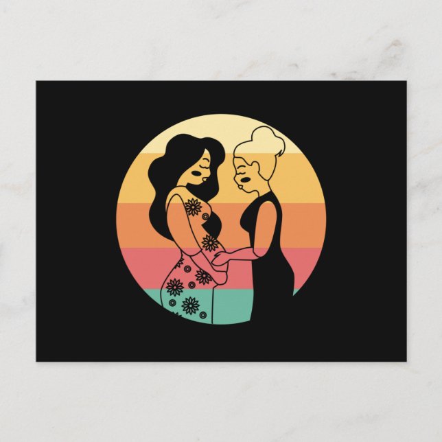 Cartão Postal Presente de Gravidez de Parteira Doula (Frente)