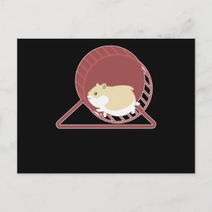 Cartão Postal Presente de Hamster com Design Divertido Roedor Ha