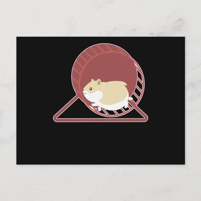 Cartão Postal Presente de Hamster com Design Divertido Roedor Ha (Frente)