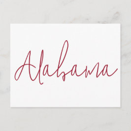 Cartão Postal Presente de Lembrança de Viagem do Alabama
