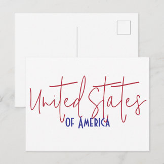 Cartão Postal Presente de Lembrança de Viagem dos Estados Unidos