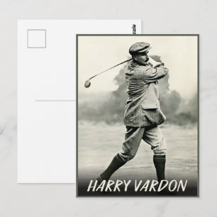 Cartão Postal Presente de lenda de golfe Vintage Harry Vardon