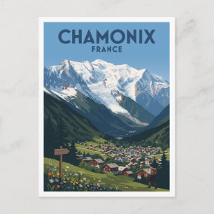 Cartão Postal Presente de Mont Blanc de Chamonix França