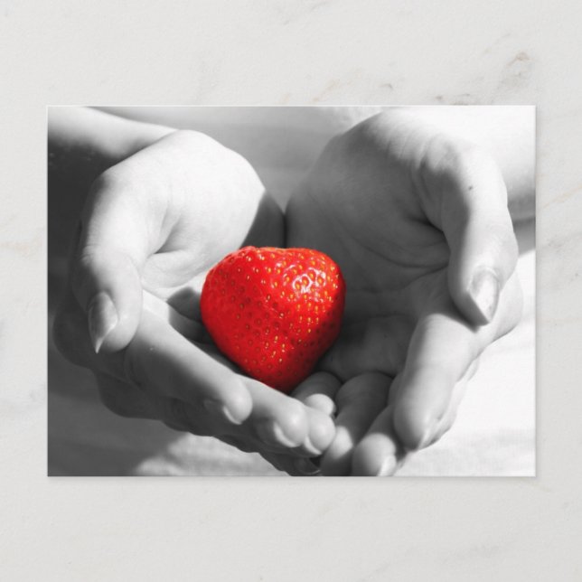 Cartão Postal Presente de morango (Frente)