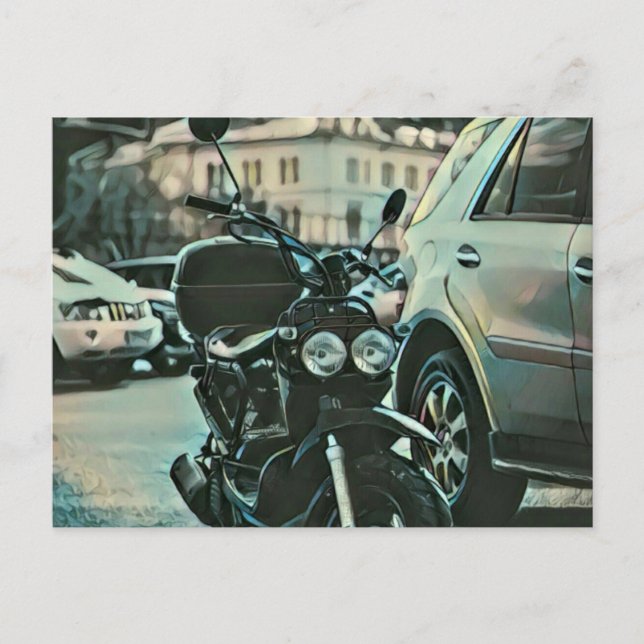 Cartão Postal Presente de motocicleta antiga (Frente)