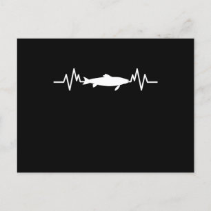 Cartão Postal Presente de Oceano de Peixe Coração de Baleia Foca