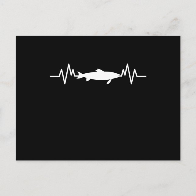 Cartão Postal Presente de Oceano de Peixe Coração de Baleia Foca (Frente)