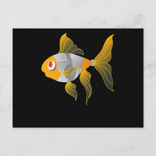 Cartão Postal Presente de Oceano de Peixe Design Baleia Natação