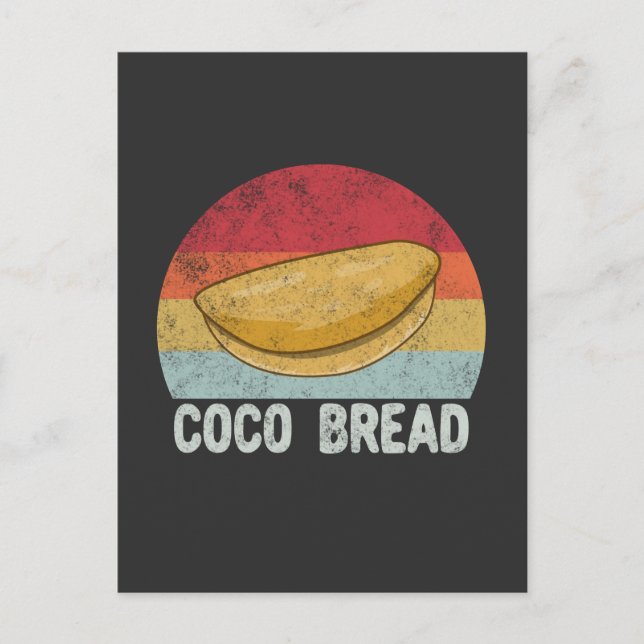 Cartão Postal Presente de Pão de Coco Retroativo (Frente)