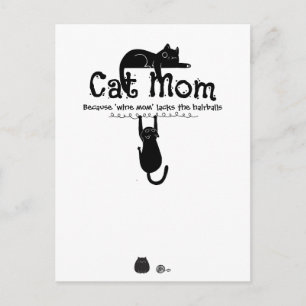 Cartão Postal Presente de Tipografia de Citação de Mãe de Gato F