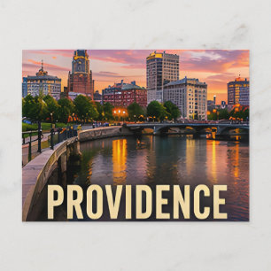 Cartão Postal Presente de Viagem à Margem do Rio Providence Rhod