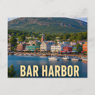 Cartão Postal Presente de viagem Bar Harbor Maine Acadia