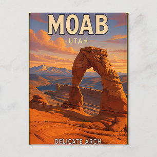 Cartão Postal Presente de Viagem Delicado Moab Utah